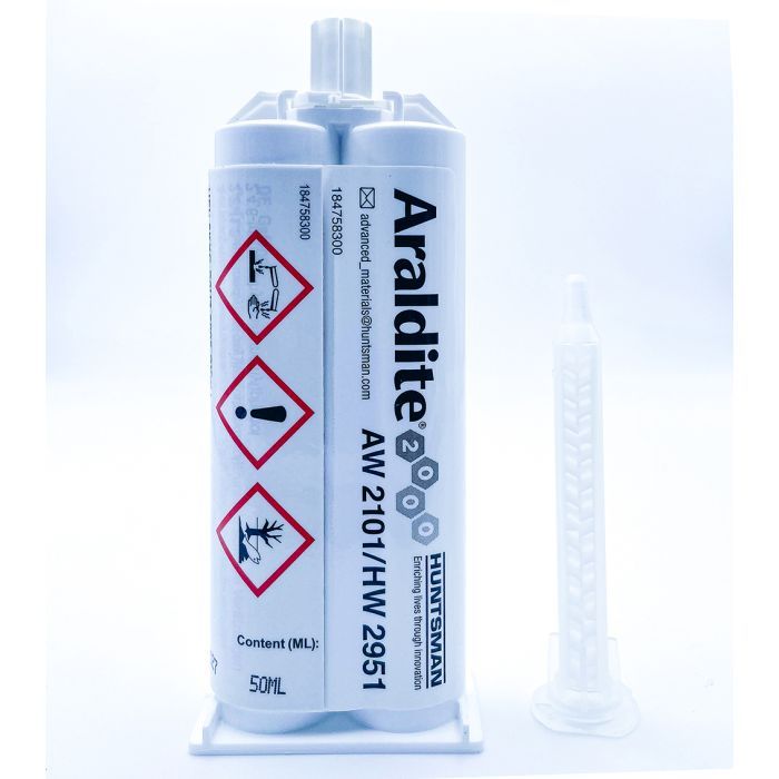 Araldite® AW2101/HW2951 50ml 2-component epoxy adhesive gray with railroad approval EN45545