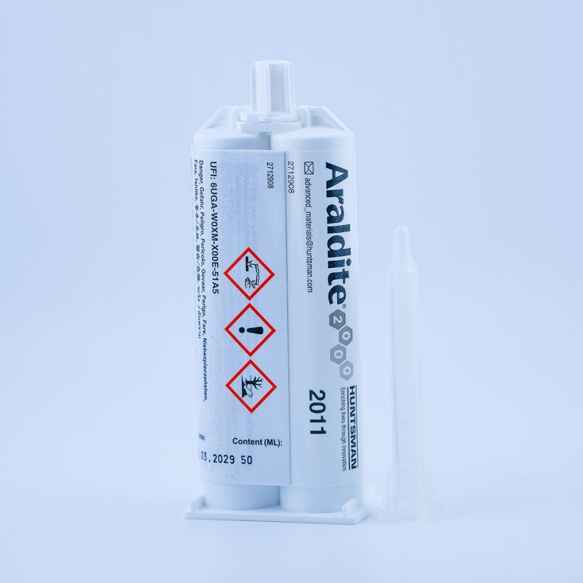 Araldite® 2011 50ml  fliessfähiger 2-Komponenten-Allzweck-Industrie-Epoxidklebstoff gelb mit NASA Outgasing Zertifizierung