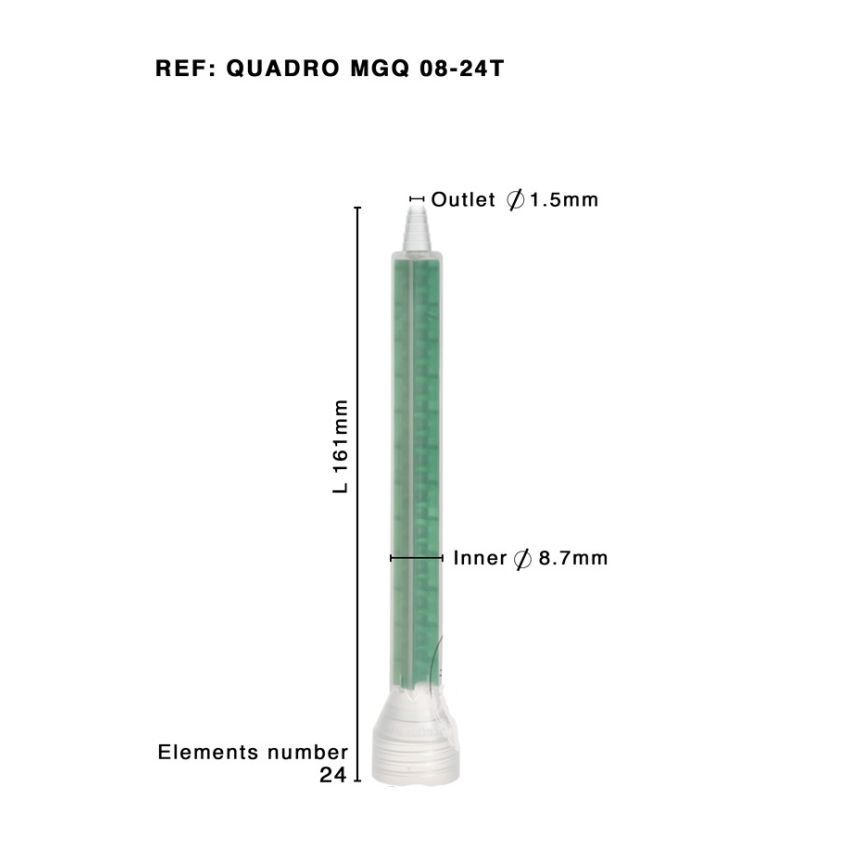 Mixer Quadro, MGQ 08-24T, green elements